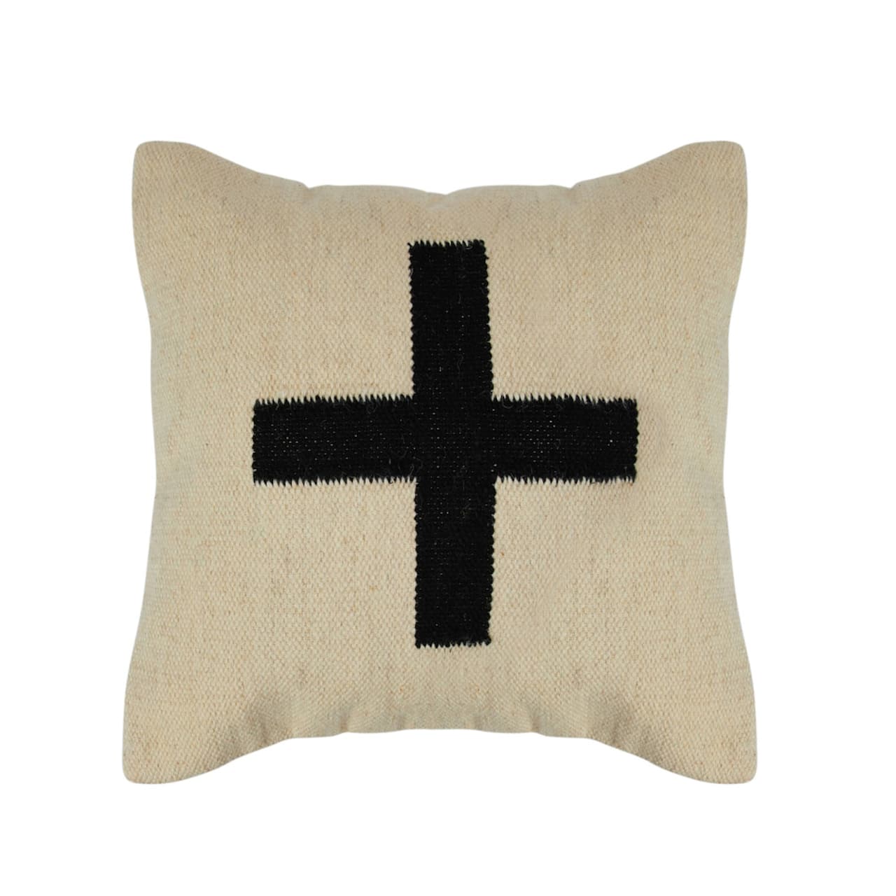 Hello Honey® 20" x 20" Swiss Cross Cotton Wool Throw Pillow